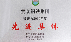集團(tuán)被壽寧縣上海商會(huì)評(píng)為2010年度誠(chéng)信企業(yè)會(huì)員